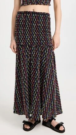 Abacaxi Smocked Skirt -Denim Diva Shop abcxi300401cd2d 1679498866058 2 0. UX357 QL90