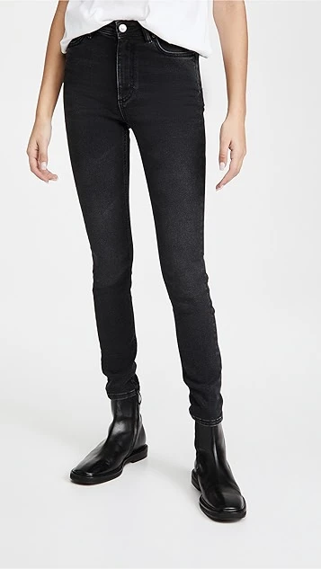 Acne Studios Peg Used Black Jeans 3 Acne Studios Peg Used Black Jeans