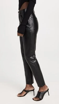 AGOLDE Recycled Leather Riley Long Jean: High Rise Straight -Denim Diva Shop agole3070811759 1668641696882 2 0. UX357 QL90