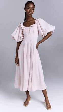 Aje Jessica Frill Midi Dress