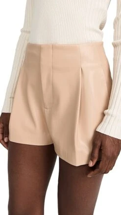 Alice + Olivia Steffie Vegan Leather Paperbag Shorts -Denim Diva Shop alice4649210943 1659725682922 2 0. UX357 QL90