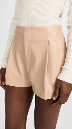 Alice + Olivia Steffie Vegan Leather Paperbag Shorts -Denim Diva Shop alice4649210943 1659725683049 2 0. UX357 QL90