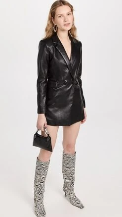 Alice + Olivia Kyrie Faux Leather Notch Collar Tuxedo Romper -Denim Diva Shop alice465641cd2d 1673454582796 2 0. UX357 QL90