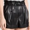 Alice + Olivia Reagan Vegan Leather Shorts