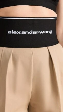 Alexander Wang Safari Shorts With Exposed Zipper And Logo Band -Denim Diva Shop awang4374611307 1657925902582 2 0. UX357 QL90