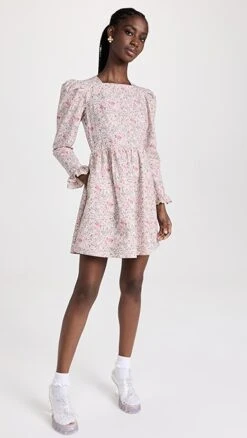 BATSHEVA Square Neck Mini Prairie Dress -Denim Diva Shop batsh3005584784 1683574131223 2 0. UX357 QL90
