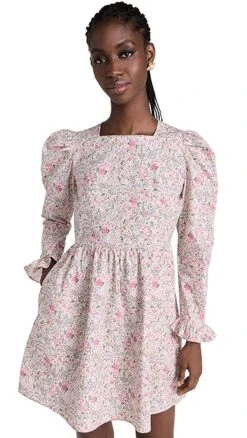 BATSHEVA Square Neck Mini Prairie Dress -Denim Diva Shop batsh3005584784 1683574131431 2 0. UX357 QL90