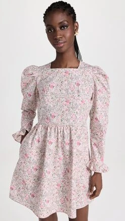 BATSHEVA Square Neck Mini Prairie Dress -Denim Diva Shop batsh3005584784 1683574131449 2 0. UX357 QL90