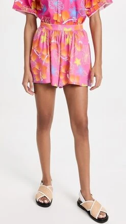 BruceGlen Tiki Floral Printed Shorts -Denim Diva Shop bglen300411eee2 1670532394393 2 0. UX357 QL90