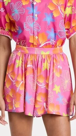 BruceGlen Tiki Floral Printed Shorts