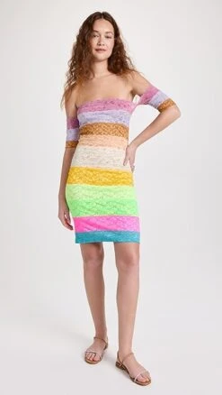 BruceGlen Cake Stripe Lace Bandage Mini Dress -Denim Diva Shop bglen3004620d62 1682098051414 2 0. UX357 QL90