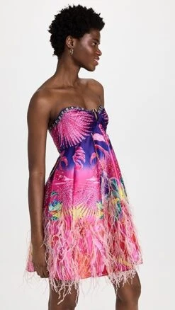 Camilla Strapless Short Feather Dress -Denim Diva Shop camla308791ec1d 1671466756280 2 0. UX357 QL90