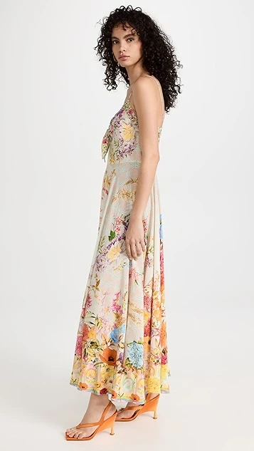 Camilla Long Dress With Tie Front 5 Camilla Long Dress With Tie Front - Image 3