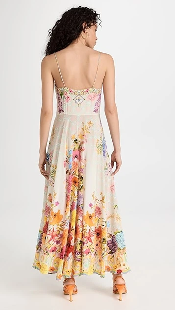 Camilla Long Dress With Tie Front 4 Camilla Long Dress With Tie Front - Image 2