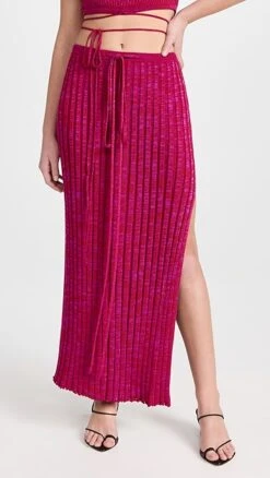 Christopher Esber Pleated Knit Tie Skirt