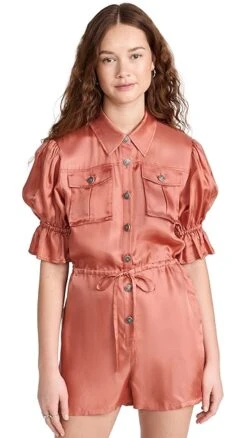 Cinq A Sept Cinq à Sept Hallie Romper -Denim Diva Shop cinqa3139512292 1679002013356 2 0. UX357 QL90