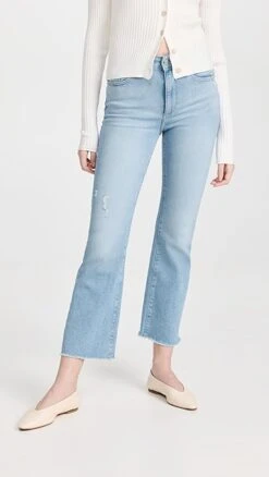 DL1961 Bridget Boot: High Rise Instasculpt Crop Jeans