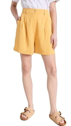 DONNI. Twill Pleated Shorts -Denim Diva Shop donii3012318122 1679341107216 2 0. UX357 QL90