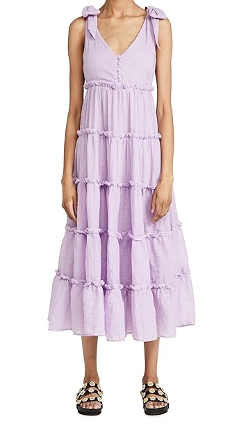 English Factory Tiered Midi Dress 8 English Factory Tiered Midi Dress - Image 6