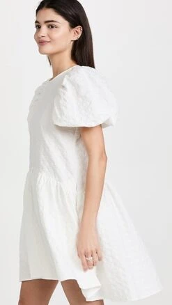 English Factory Back Tie Jacquard Puff Dress -Denim Diva Shop efact306671c925 1644509547663 2 0. UX357 QL90