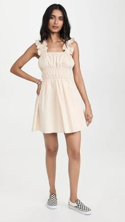 English Factory Ruffled Detail Mini Dress -Denim Diva Shop efact3066958730 1648230427236 2 0. UX357 QL90