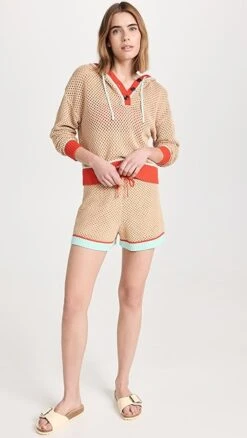 525 Crochet Colorblock Shorts -Denim Diva Shop famer213591fa1f 1681767076125 2 0. UX357 QL90