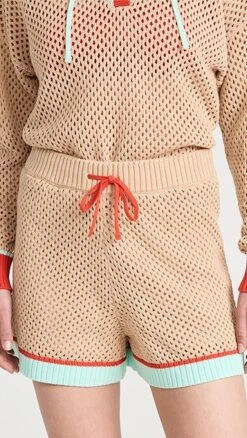525 Crochet Colorblock Shorts