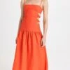 FARM Rio Orange Cut Out Midi Dress -Denim Diva Shop farmr30624146ab 1674767538510 2 0. UX357 QL90