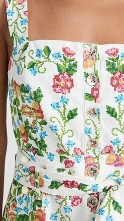 FARM Rio Tropical Romance Off White Romper -Denim Diva Shop farmr306751fe39 1683639883608 2 0. UX357 QL90