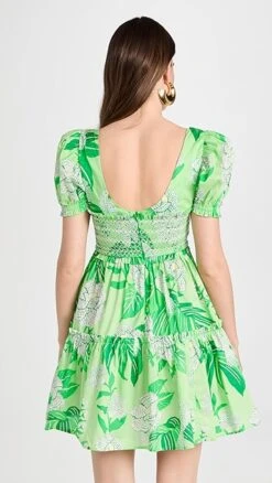 FARM Rio Dewdrop Floral Green Mini Dress -Denim Diva Shop farmr306781fe3d 1681913736104 2 0. UX357 QL90