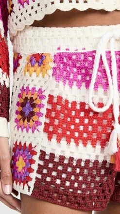 FARM Rio Mixed Crochet Stripes Shorts -Denim Diva Shop farmr306801fe3b 1683733046686 2 0. UX357 QL90