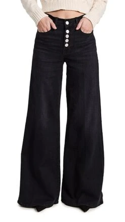 FRAME Le Palazzo Exposed Buttons -Denim Diva Shop frame321881e964 1671200947917 2 0. UX357 QL90