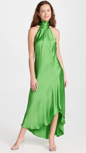 FRAME Draped Neck Tie Halter Dress 9 FRAME Draped Neck Tie Halter Dress - Image 7