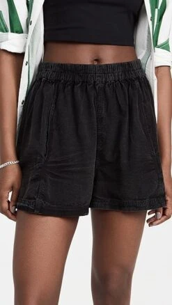 Free People Get Free Poplin Pull On Shorts