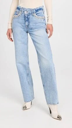Good American Good '90s Crossover Jeans