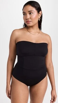 Good American Sculpt Strapless One Piece Swimsuit