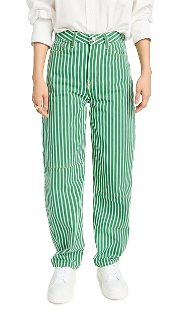 GANNI Stripe Denim Stary Jeans 9 GANNI Stripe Denim Stary Jeans - Image 7