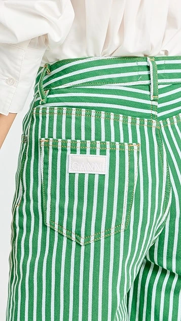 GANNI Stripe Denim Stary Jeans 7 GANNI Stripe Denim Stary Jeans - Image 5