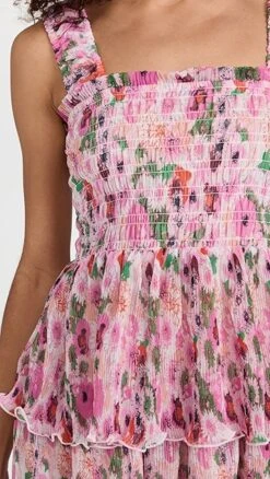 GANNI Pleated Georgette Flounce Smock Midi Dress -Denim Diva Shop ganni3179211262 1668204455134 2 0. UX357 QL90