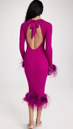 Giuseppe Di Morabito Feather Trim Dress -Denim Diva Shop gmora3008611299 1667856928627 2 0. UX357 QL90