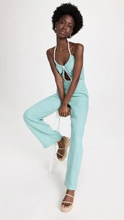 HEVRON Cecily Jumpsuit -Denim Diva Shop hevrn300151f82e 1676651068751 2 0. UX357 QL90