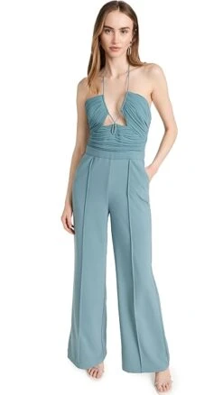 SIMKHAI Gala Plisse Cutout Jumpsuit -Denim Diva Shop jondb3110271874 1675871409880 2 0. UX357 QL90