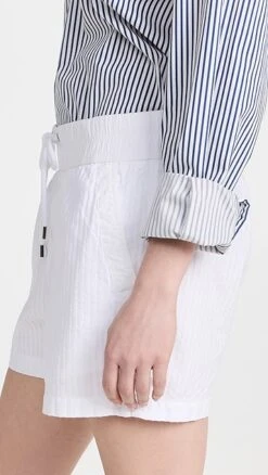 James Perse Self Stripe Cotton Shorts -Denim Diva Shop jpers411611c925 1682436433249 2 0. UX357 QL90