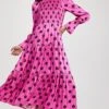 KITRI Petra Pink Retro Floral Shirred Dress -Denim Diva Shop kitri300751ee07 1668204374049 2 0. UX357 QL90