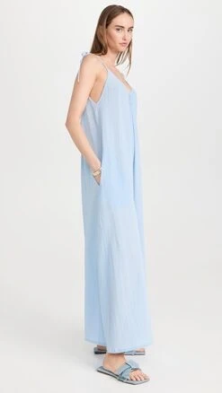 Suzie Kondi Besa Tie Shoulder Jumpsuit -Denim Diva Shop kondi3010057634 1682521198535 2 0. UX357 QL90