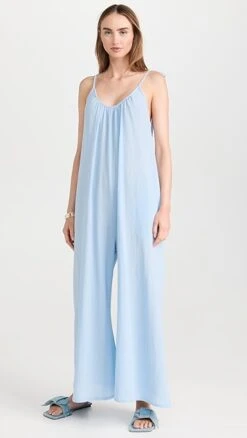 Suzie Kondi Besa Tie Shoulder Jumpsuit -Denim Diva Shop kondi3010057634 1682521198589 2 0. UX357 QL90