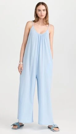Suzie Kondi Besa Tie Shoulder Jumpsuit -Denim Diva Shop kondi3010057634 1682521198633 2 0. UX357 QL90