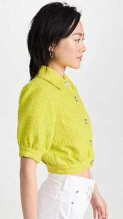 L'AGENCE Cove Crop Short Sleeve Jacket -Denim Diva Shop lgenc3164812952 1680215916442 2 0. UX357 QL90