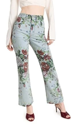 Molly Goddard Floral Printed Denim Jeans -Denim Diva Shop mgodd3001127474 1668807745703 2 0. UX357 QL90