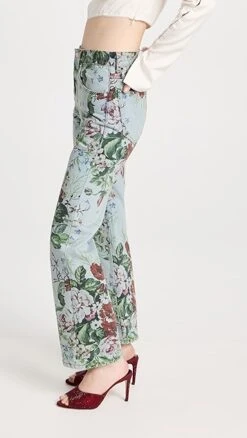 Molly Goddard Floral Printed Denim Jeans -Denim Diva Shop mgodd3001127474 1668807747140 2 0. UX357 QL90